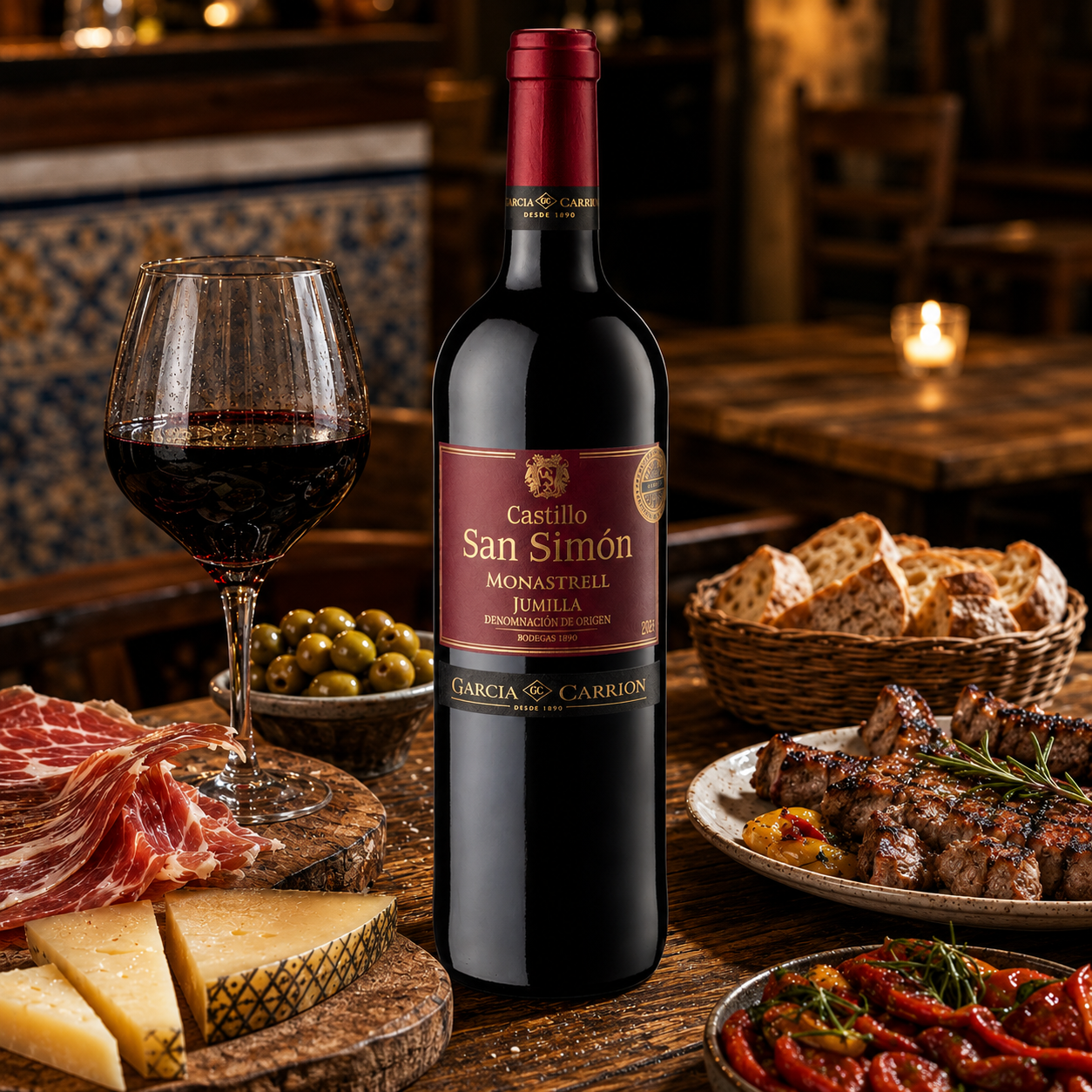聖西蒙酒莊 聖西蒙 SAN SIMON 慕維得爾 (Monastrell) 2021 西班牙 紅葡萄酒 - Image 3